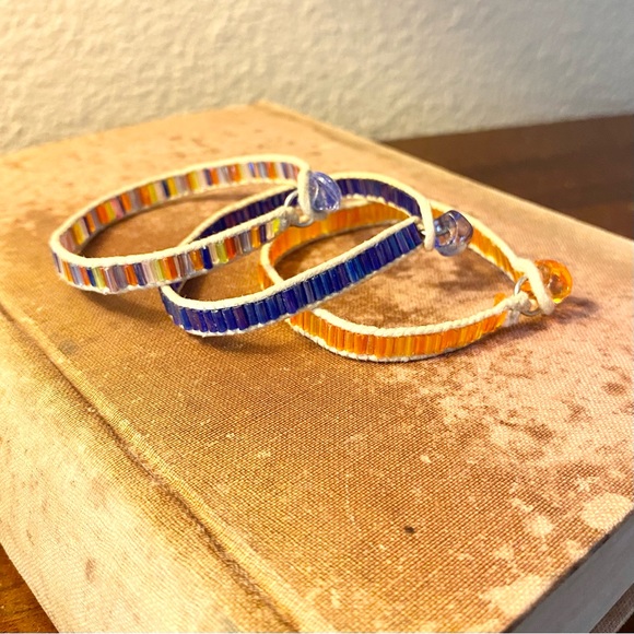 Bracelet Set ~ Three Beaded Bracelets ~ Each Different Colors ~ Friendship/Boho - Picture 4 of 7